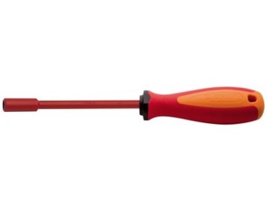 Insulated socket wrench with the  handle